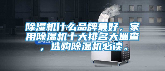 除濕機什么品牌最好，家用除濕機十大排名大巡查，選購除濕機必讀。