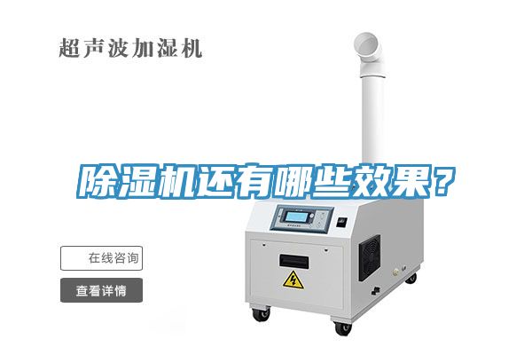 除濕機還有哪些效果？