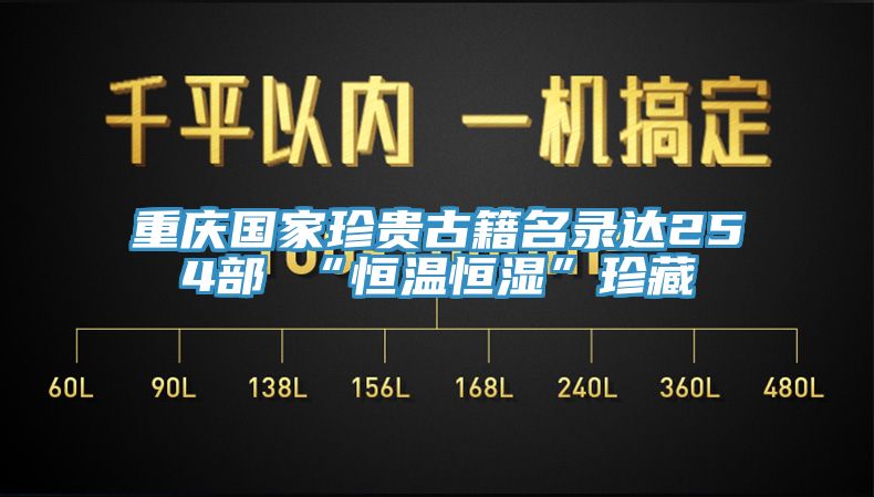 重慶國家珍貴古籍名錄達(dá)254部 “恒溫恒濕”珍藏